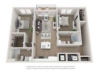 2 Bedroom, 2 Bathroom with Garage at The Locklyn Apartments