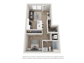 Deluxe Studio Apartment at The Locklyn Apartments