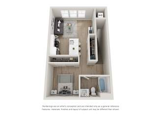 Deluxe Studio Apartment at The Locklyn Apartments