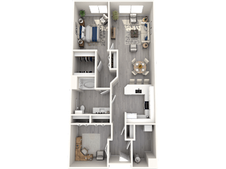 a 1 bedroom floor plan  1190 sq ft