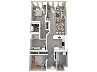 a floor plan of a 2100 sq ft apartment