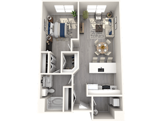 a1 floor plan  1 bedroom  129