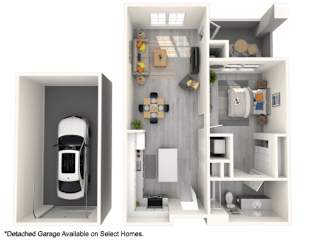 A detached garage is available on select homes.