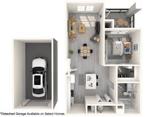 A detached garage is available on select homes.