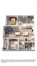 A 3D rendered image of a house layout.