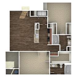 The Presley at Whitney Ranch Apartments Roustabout Classic Floor Plan