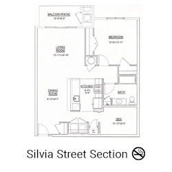 Mercer1 Floor Plan at Heritage Court, New Jersey