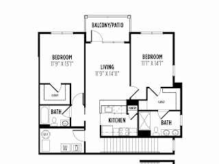 2 Bed Mckean Floor Plan at New Britain, Chalfont, PA, 18914
