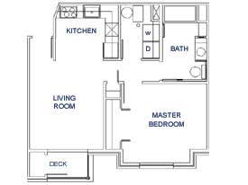 Floor Plan One Bedroom 35% Ami