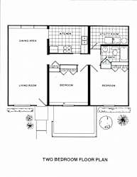 Floor Plan 2 bed 1 bath