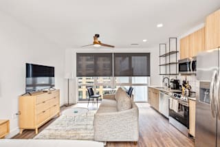 Living And Kitchen View at Anthem House Apartments, Huntsville, AL 35806