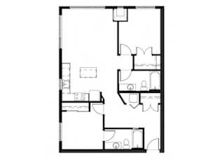 2 Bedroom Floor plan at Astro, Seattle, WA, Washington