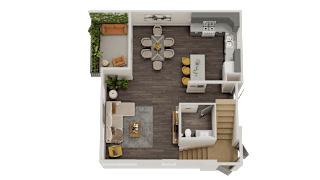 2 bed 2.5 bath floor plan at Altitude Apartments, California, 92553
