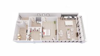 1 bed 1 bath 1B Floor Plan at Tesson Ridge, Saint Louis, MO 63128