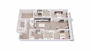 2 bed 2 bath 2A Floor Plan  at Tesson Ridge, Saint Louis Missouri