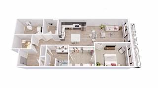 1 bed 1.5 bath 1A Floor Plan at Tesson Ridge, Saint Louis, MO