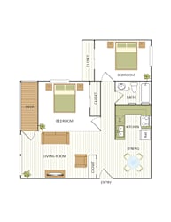 Indigo Two Bedroom, One Bath