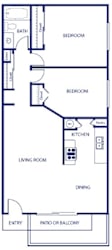 The Benson Two Bedroom, One Bath
