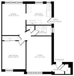 1 bedroom + 1 bath, 755 sqft at The Bryant at Oak Park I & II, Oak Park, IL