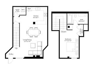 A3 Floorplan at FreightYard Townhomes and Flats, Minneapolis