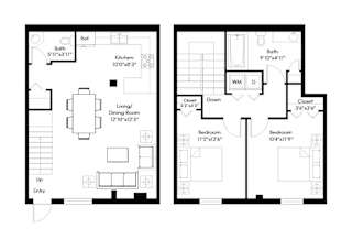 B3 Floorplan at FreightYard Townhomes and Flats, Minnesota