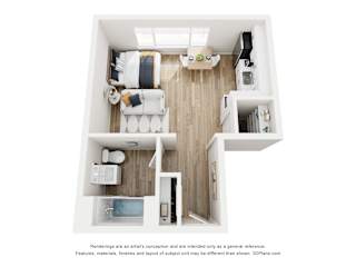The Isles Floorplan - Studio
