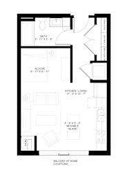 S1 Floorplan at Elements of Linden Hills, Minneapolis, Minnesota