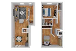 2 bedroom floorplan