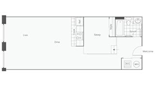 Studio 1 bath at Rising Sun Mills, Rhode Island, 02909