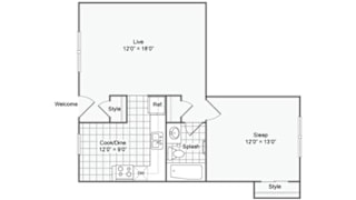 Edgewater B Floor Plan at The Hinsdale, Illinois