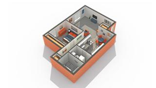 1 bed 1 bath floor plan A at The View Apartments St Charles, St Charles, IL, 60174