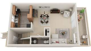 2 bed 1.5 bath Cedarwood2 Floor Plan at The Bluffs at Mountain Park, Oregon