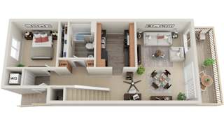 2 bed 2 bath Pinewood3 Floorplan at The Bluffs at Mountain Park, Lake Oswego, 97035