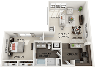 DelMar Floor Plan at Residences at the Street, Washington, 15301