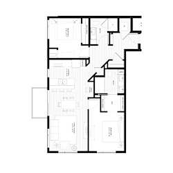 B2 Floorplan at Zest, Minneapolis, MN, 55419
