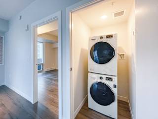 a washer and dryer in a laundry room