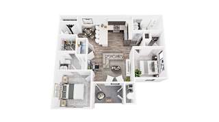 2 bed Floor Plan at Union at Wiley, Cedar Rapids, IA