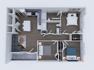 3 Bed 2 Bath Floor Plan at Union at North Crossing, Iowa