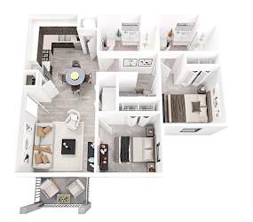 2 Bed 2 Bath with 888 Sq. Ft.  at The Union at The Loop in Lawrence, Kansas