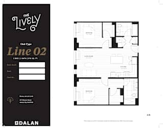 B1 Floor Plan at The Lively, New Jersey, 07302