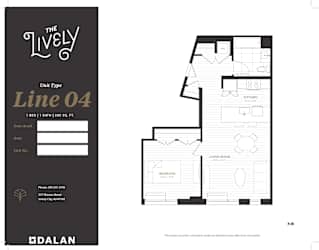 A2 Floor Plan at The Lively, Jersey City, NJ