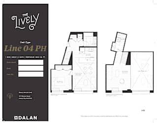 A5PH Floor Plan at The Lively, Jersey City, NJ