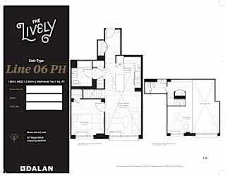 A6PH Floor Plan at The Lively, Jersey City, 07302