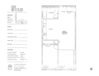 Apartment rental application form with a floor plan on the right side.