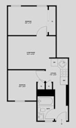 2 Bed 1 Bath