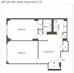 C Line 2 Bed 1 Bath