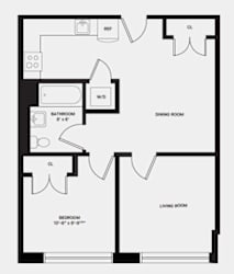 D Line 2 Bed 1 Bath