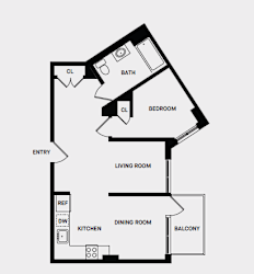 3 Bed 1 Bath Balcony