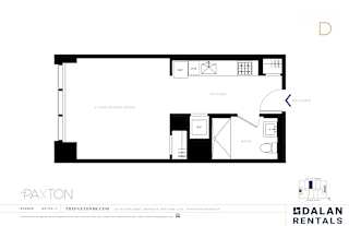 The Paxton Line D Floorplan Studio 1 bath at The Paxton, Brooklyn, NY 11201