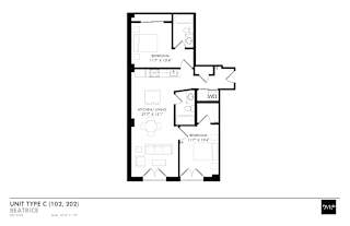 the floor plan of unit type c2o